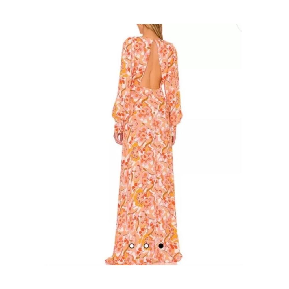 AFRM Shiloh Floral Open Back Long Sleeve Maxi Dress XS - Picture 10 of 10